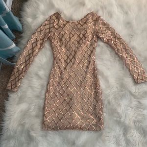 Forever 21 Rose Gold Sequin Dress